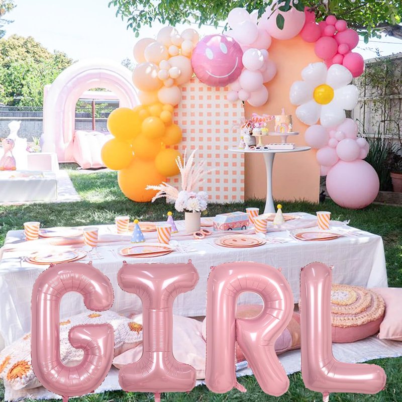 Pastel Pink D Letter Balloon, 40 Inch Giant Light Pink Mylar Foil Letter D for Girls, Self Inflating D Birthday Balloon for Girl Baby Shower Women Anniversary Princess Party Decorations Supplies