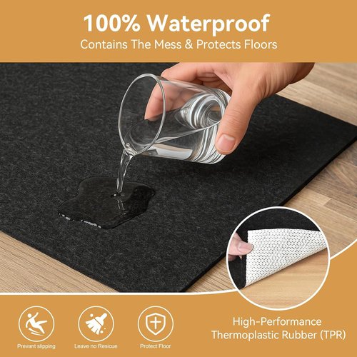 Deep Dream Rug Pad - Non-Slip 1/4" Thick Felt with Natural Rubber Backing for 2 x 8 Ft Area Rugs