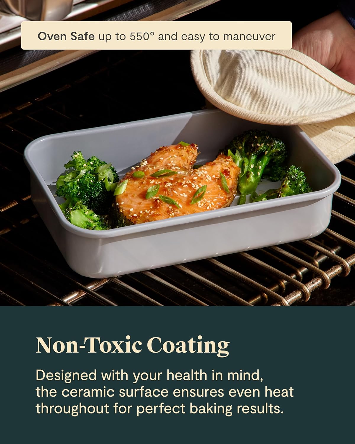 Caraway Nonstick Baking Pan Set - 2x 9" x 6.5" & 1x 9" x 13" - Non-Toxic, PTFE & PFOA Free - Deep Ceramic for Casseroles & Lasagna - Perracotta