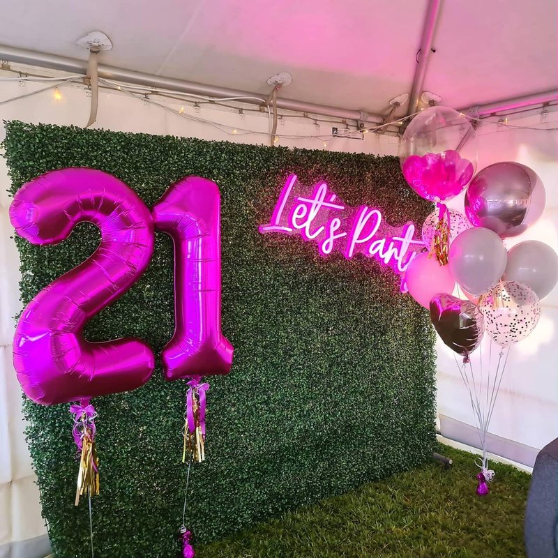 Rosy Purple 7 Balloon, Number Balloons 40 Inch, 7th Birthday Decorations for Girls Kids, Party Decoration for Women, Number 7 Balloon