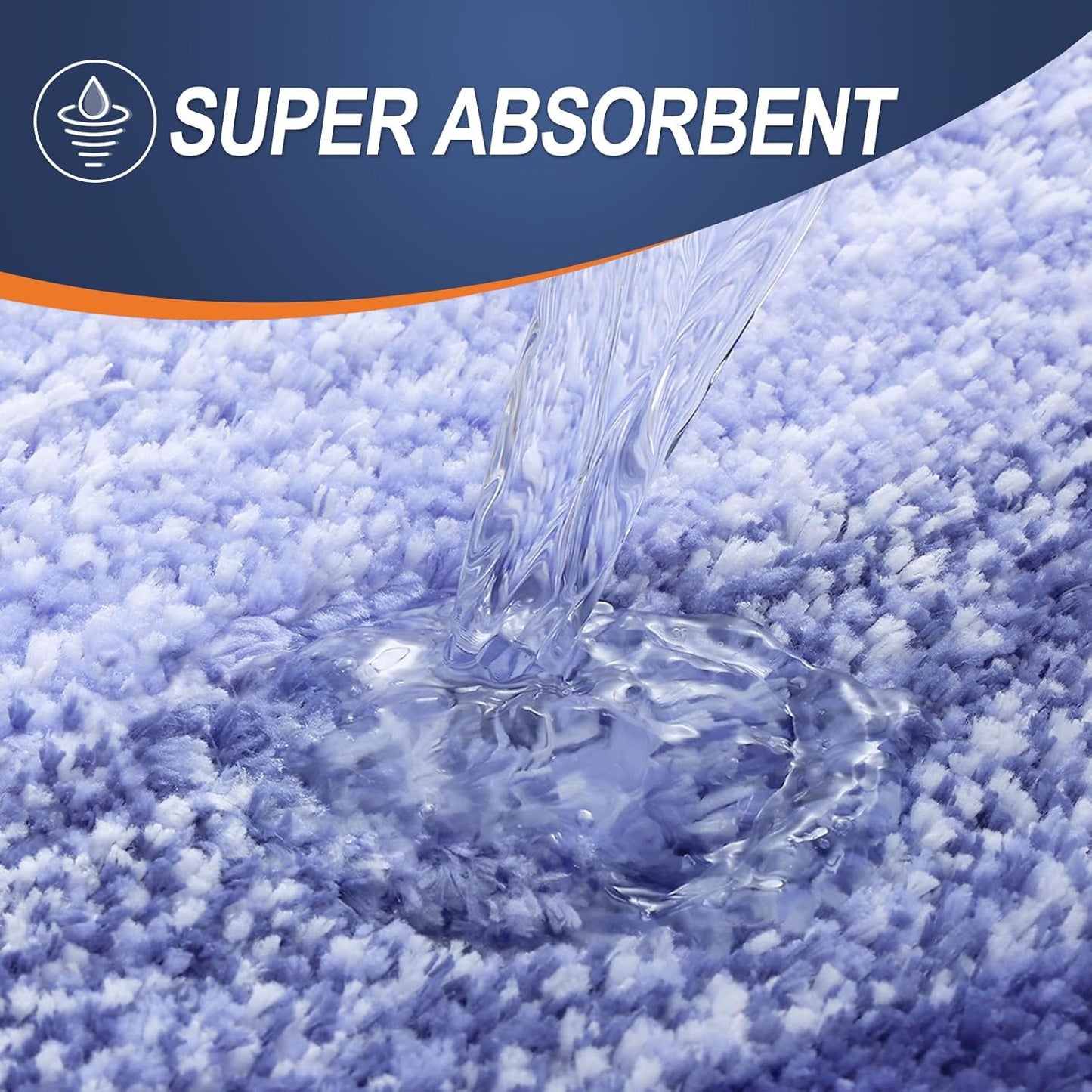 OLANLY Bathroom Runner Rug - Extra Soft Microfiber Mat | Quick Dry, Washable, 59x20, Blue-Violet