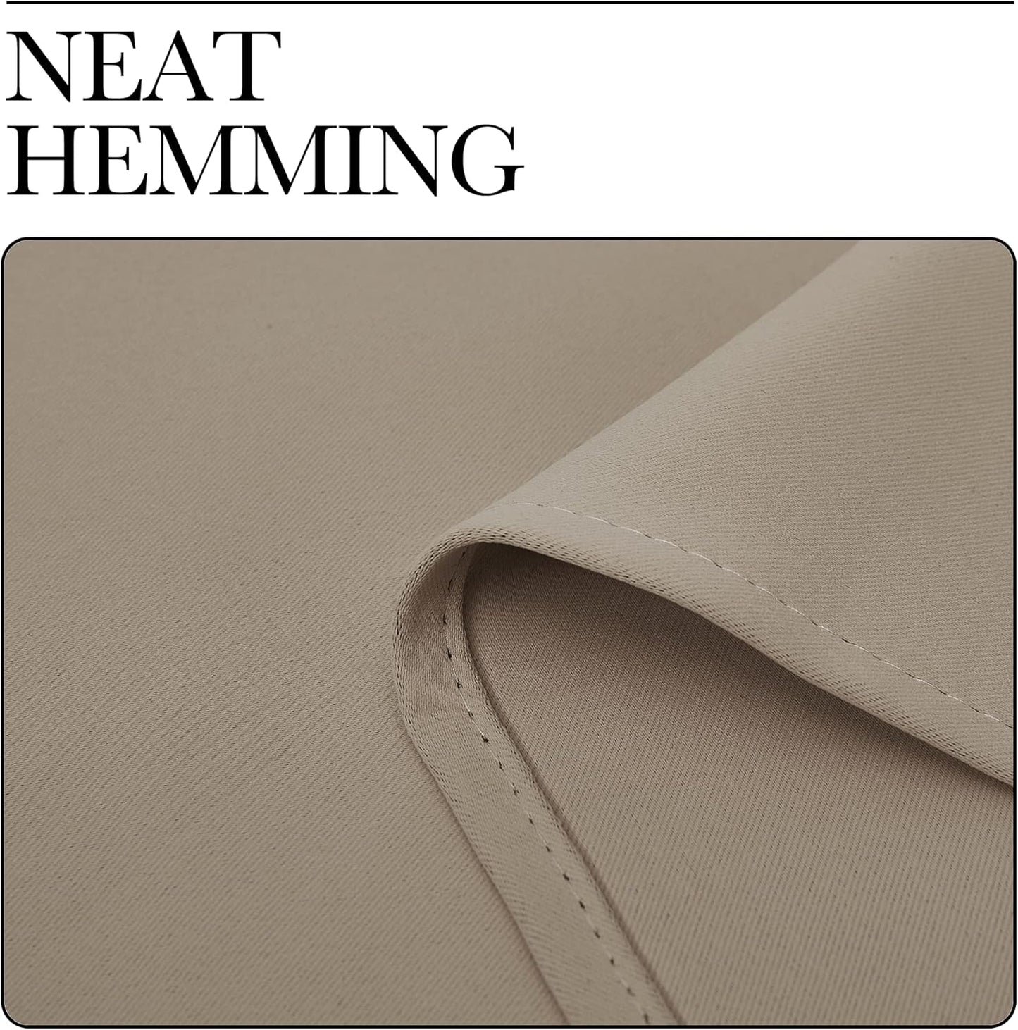 NICETOWN Blackout Curtains - Thermal Insulated Grommet Drapes for Office & Theater | Taupe, 84 Inches
