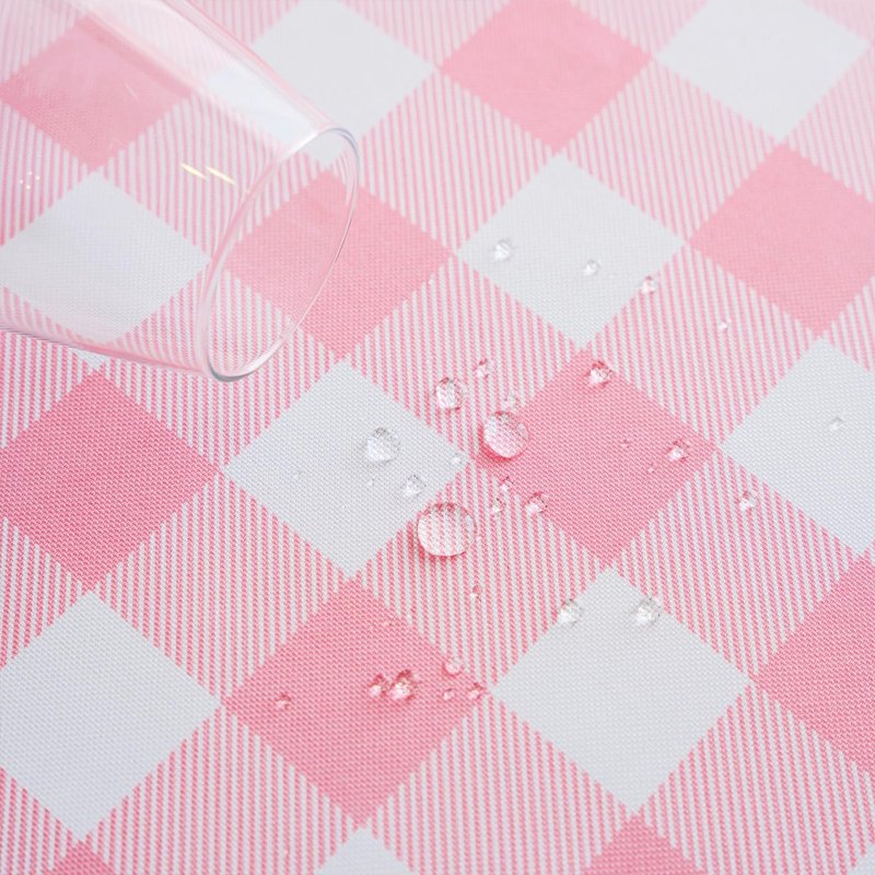 MANGATA CASA Pink Gingham Tablecloth for Rectangle Tables- Checkered Table Cloth Waterproof Kitchen & Table Linens-Polyester Buffalo Plaid Wrinkle Free Table Cover(Baby Pink 60x84in)