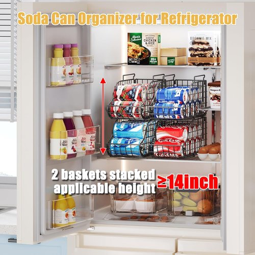 Can Organizer by [Brand Name] - 8-Pack Stackable Pantry Storage Bins | Holds Up to 72 Cans