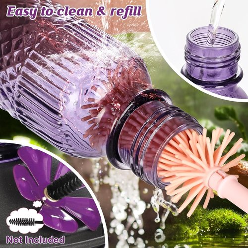FEED GARDEN Glass Hummingbird Feeder - 16 Oz Outdoor Feeder with 4 Bee Guard Ports & Ant Moat | Purple, 2 Pack
