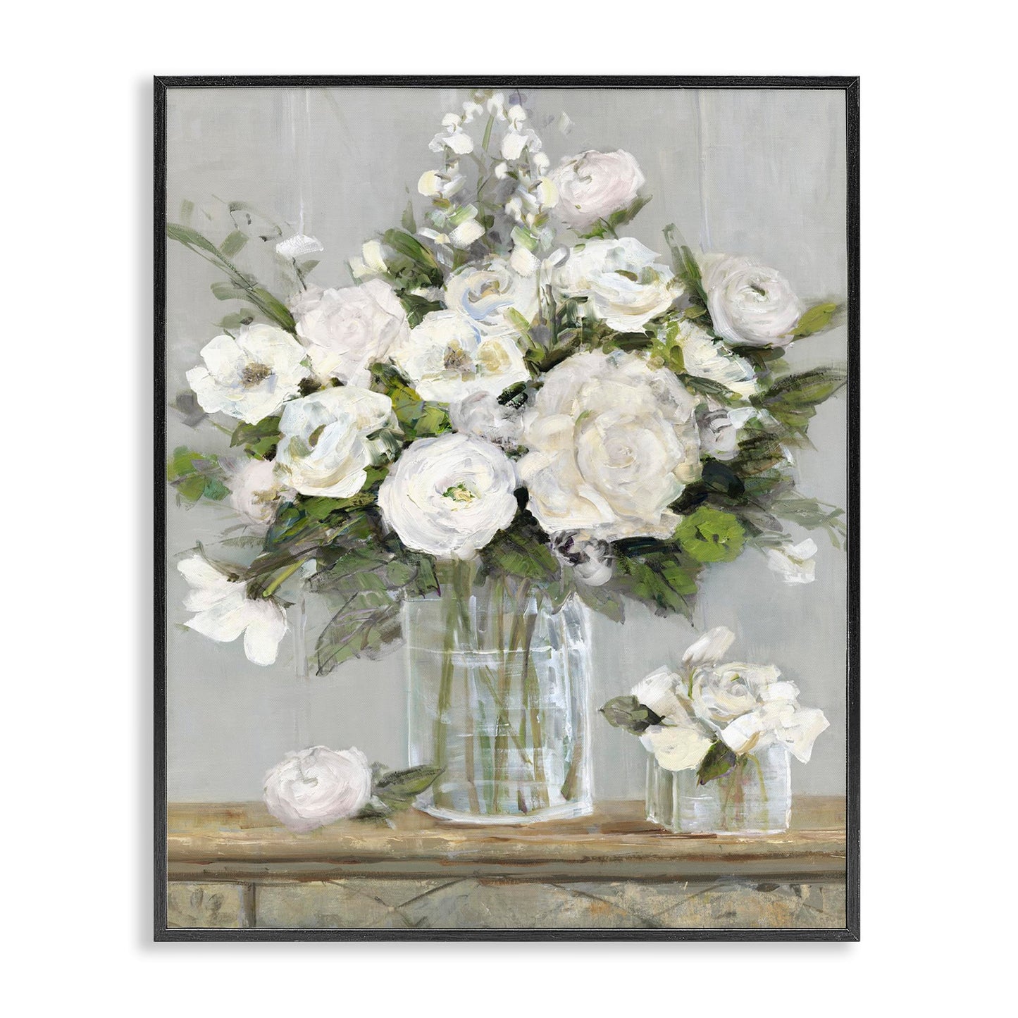 Country White Full Blossoms'| Framed Giclee Art