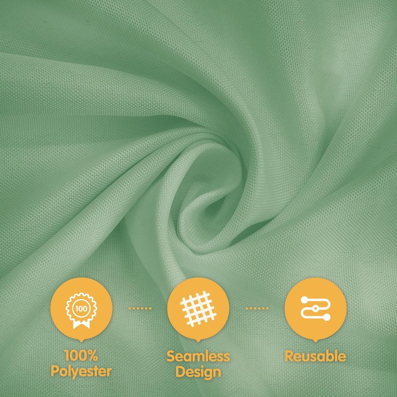 BRILLMAX 10 Pack Sage Green Tablecloths 70 x 120 Inch for 6ft & 8ft Rectangle Tables - 150 GSM Polyester Fabric, Universal Fit, Water, Stain & Wrinkle Resistant Cloth Cover for Wedding Banquet