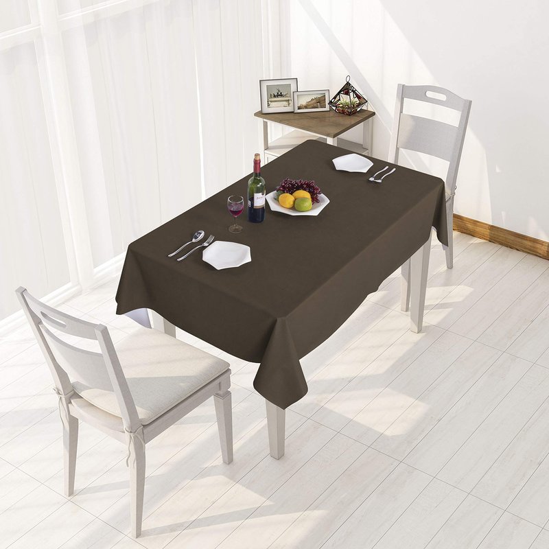 sancua 100% Waterproof Rectangle PVC Tablecloth - 70 x 90 Inch - Oil Proof Spill Proof Vinyl Table Cloth, Wipe Clean Table Cover for Dining Tables, Buffet Parties and Camping, Coffee