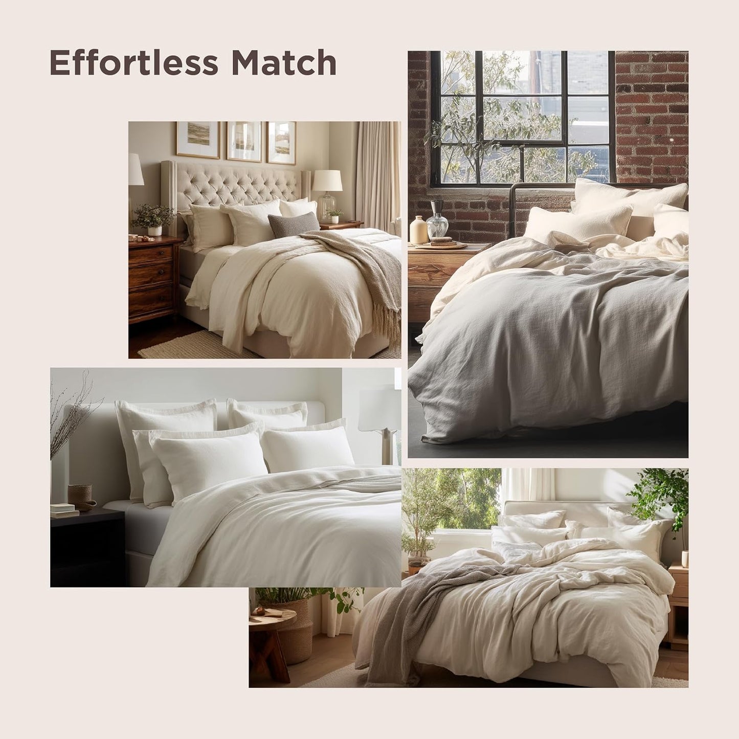 Bedsure Oversized King Duvet Cover Set - Extra Soft Prewashed Cotton-Like Polyester, 120''x98'' with Zipper Closure & 2 Pillow Shams