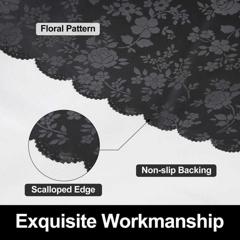 Smiry Square Table Cloth, Waterproof Heavy Duty Vinyl Tablecloths, Wipeable Washable Table Cover for Kitchen and Dining Room (Black, 70" X 70")