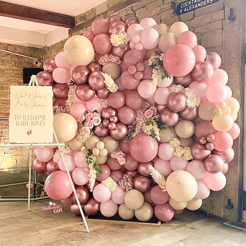 PartyWoo Dusty Pink Balloons 101pcs 12 Inch Boho Blush Lilac Pink Latex Helium Balloons for Princess Birthday Baby Shower Graduation Gender Reveal Anniversary Bachelorette Party Decorations Pink-F54