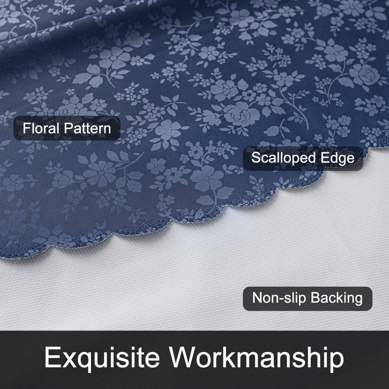 Smiry Rectangle Table Cloth, Waterproof Heavy Duty Vinyl Tablecloths, Wipeable Washable Table Cover for Kitchen and Dining Room (Navy Blue, 60" X 140")