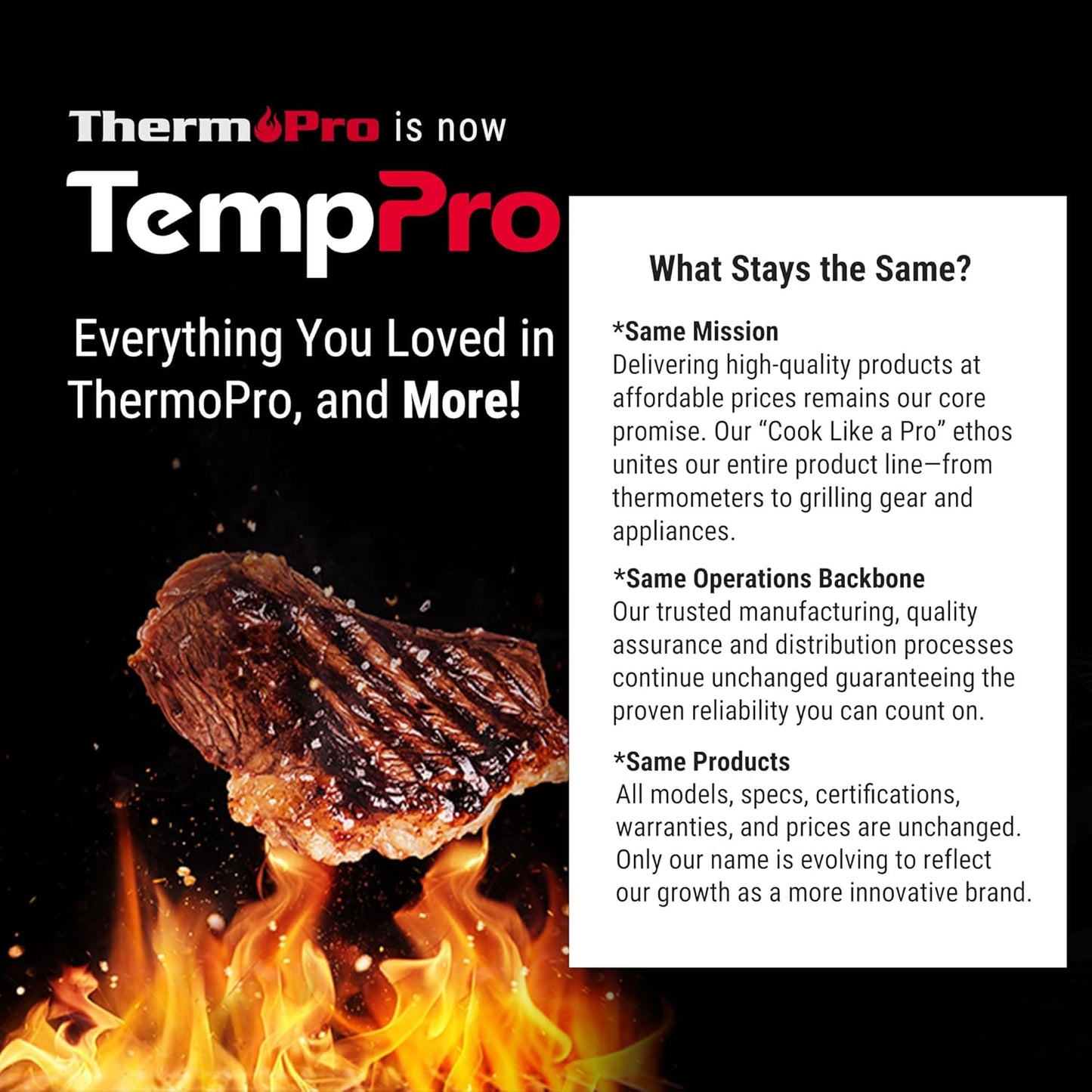TempPro Digital Meat Thermometer - Instant Read Kitchen Thermometer with Long Probe & Backlit Display