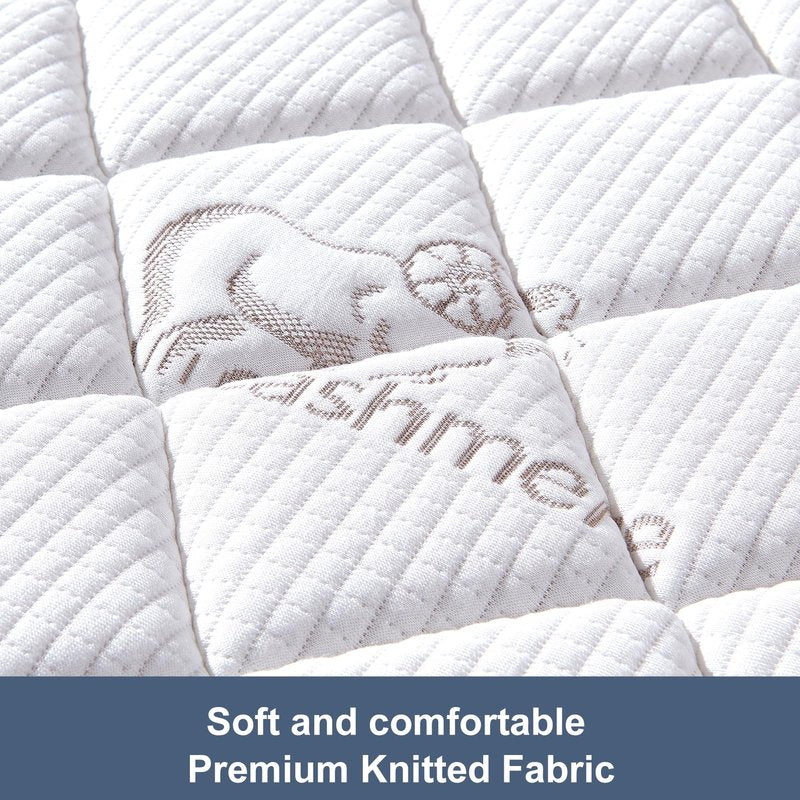 Pack and Play Mattress - 38" x 26"- Premium Knitted Fabric Safety Reinforced Play Yard Mattress - Fits for Graco & Baby Trend & Pamo Babe Playard, Firm Support and Comfort Foam，White