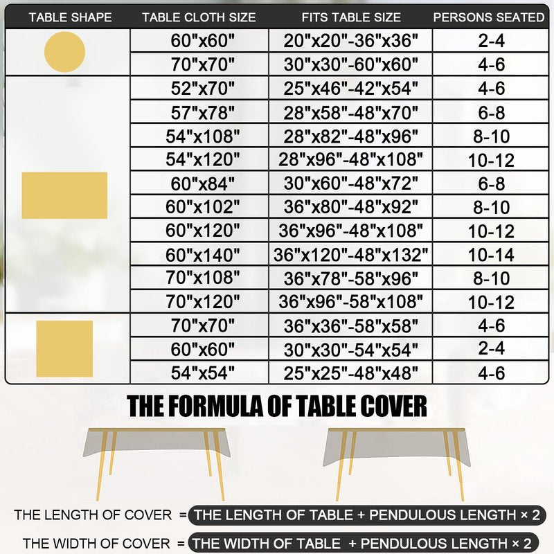 Smiry Rectangle Table Cloth, Waterproof Heavy Duty Vinyl Tablecloths, Wipeable Washable Table Cover for Kitchen and Dining Room (Beige, 54" X 108")