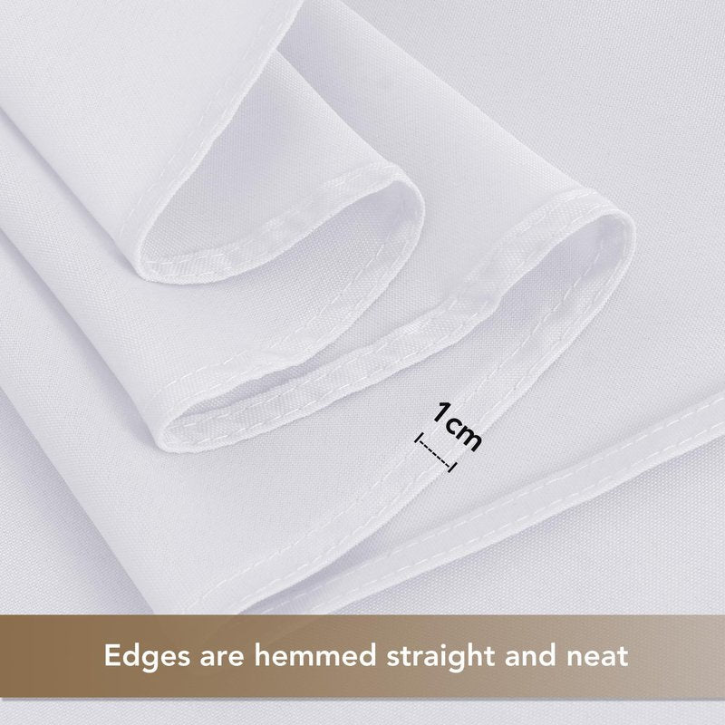 sancua White Tablecloths for 8 Foot Rectangle Tables, 6 Pack - Washable Polyester Fabric Table Cover for Wedding Wedding, Birthday Party, Banquet Reception, 60x120 Inch