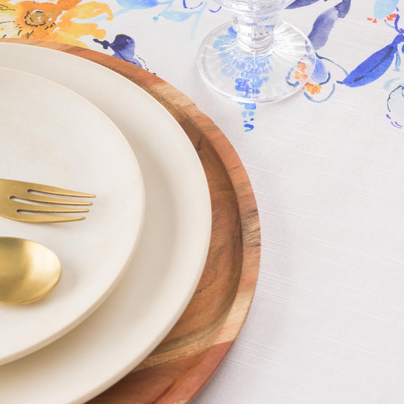 Maison d' Hermine Table Cloth Round Table 100% Cotton 69 Round Inches Tablecloth Reusable Decorative for Dining Kitchen Room Farmhouse Home Gifts for Mothers Day Spring Summer - Girassol