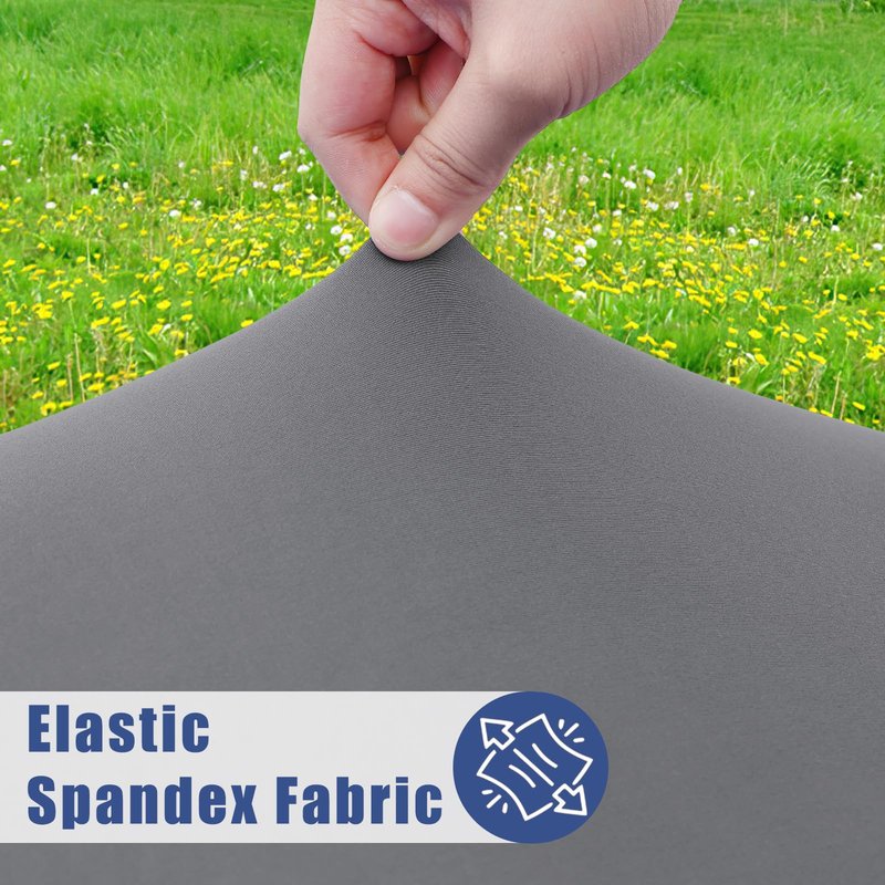 Moosfor Spandex 6 Foot Rectangle Table Cloth 4 Pack, Elastic Fitted Tablecloths for Picnic, Stretch Washable Patio Table Cover for Outdoor, Camping, Banquet and Parties (Grey, 30"x72")