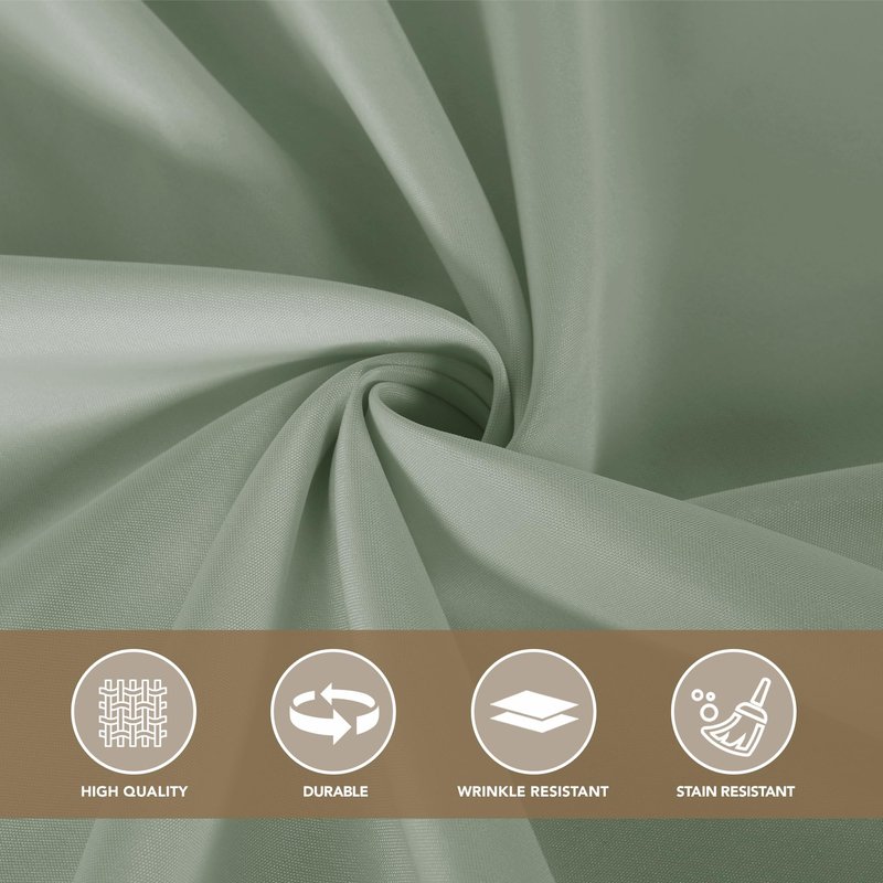 sancua Rectangle Tablecloths for 6 Foot Tables, 6 Pack - Washable Polyester Fabric Table Cloth for Wedding Party, Birthday, Banquet Reception, 54x108 Inch, Sage Green