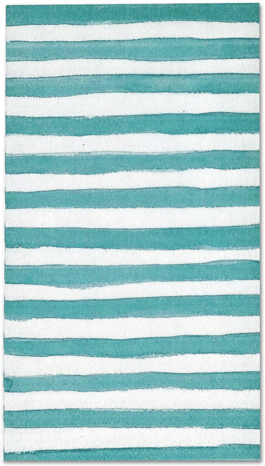 Gift Boutique Blue Stripe Guest Napkins Disposable Teal Aqua Paper Napkins for Bathroom Wedding Baby Shower Powder Room Decor