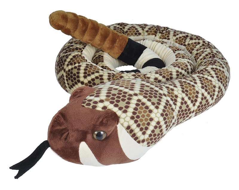 Wild Republic Snakes, Super Jumbo Western Diamondback Snake Plush, Giant Stuffed Animal, Plush Toy, Gifts for Kids, 113"