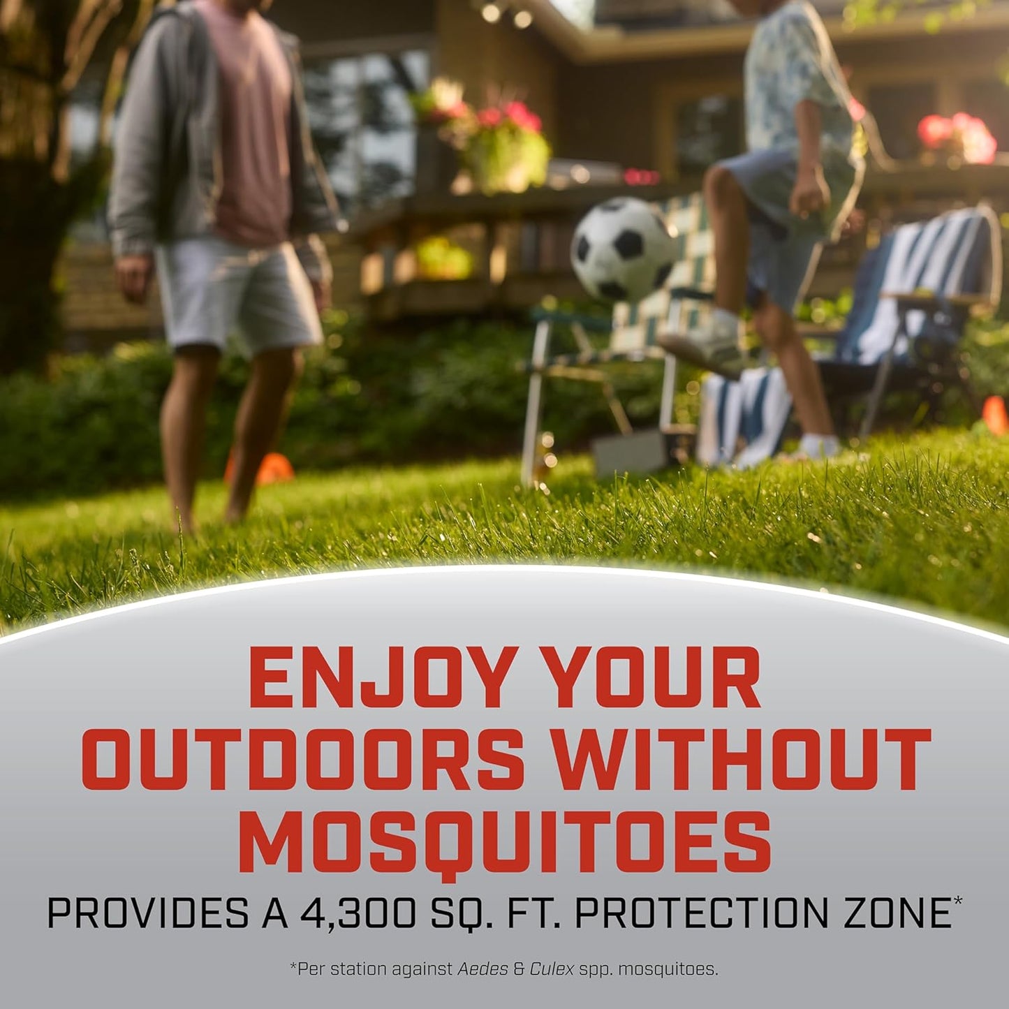Ortho Home Defense Mosquito Killer - Silent, Easy-to-Use Solution for 4,300 Sq. Ft. Protection | 1 Station & 2 Bands