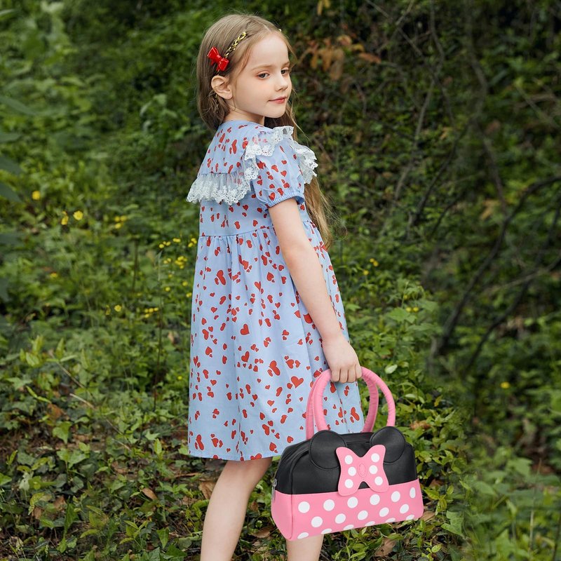 Pretend Play Purse for Little Girls, Toddler Purse with Pretend Makeup Toys for Toddlers, Princess Pretend Play Purse Toys with Accessories, Kids Purse Toy Birthday Gift for Girls Age 3 4 5 6+