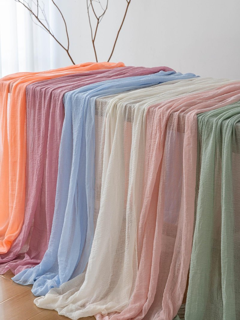 Keketoarrange 10pcs Pink Valentines Decor Table Runner Cheese Cloth Rustic Gauze Cheesecloth Table Runner 120 Inch 10 FT for Wedding Baby Bridal Shower Sheer Boho Spring Home Tea Party Decorations