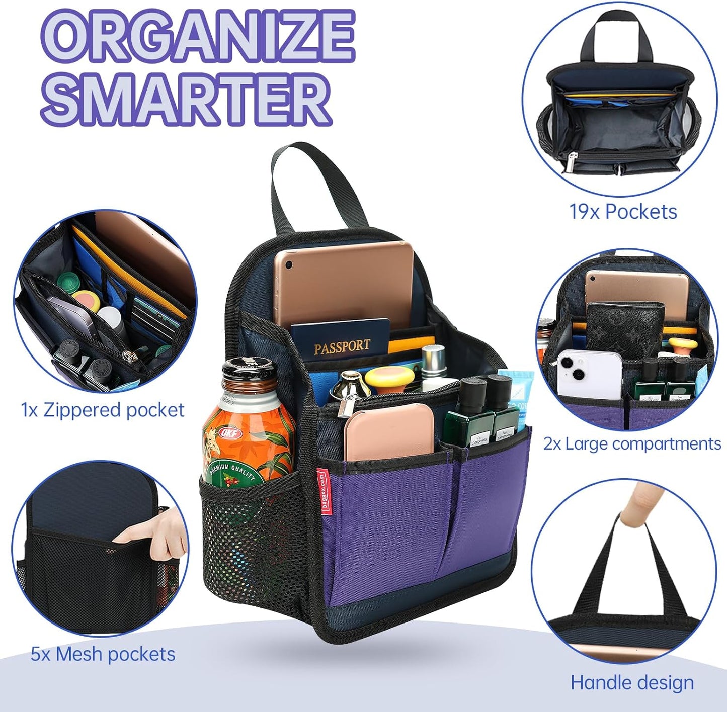 Small Backpack Organizer Insert for Casual and Fashion Backpack - S
