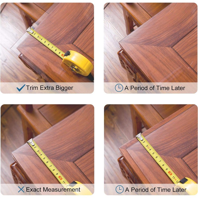 LovePads Frosted Table Cover Protector 44 x 78 Inch, 1.5mm Thick Plastic Table Cover, Table Protector for Dining Room Table, Waterproof Vinyl Tablecloth Table Pad Mat for Kitchen, Writing Desk