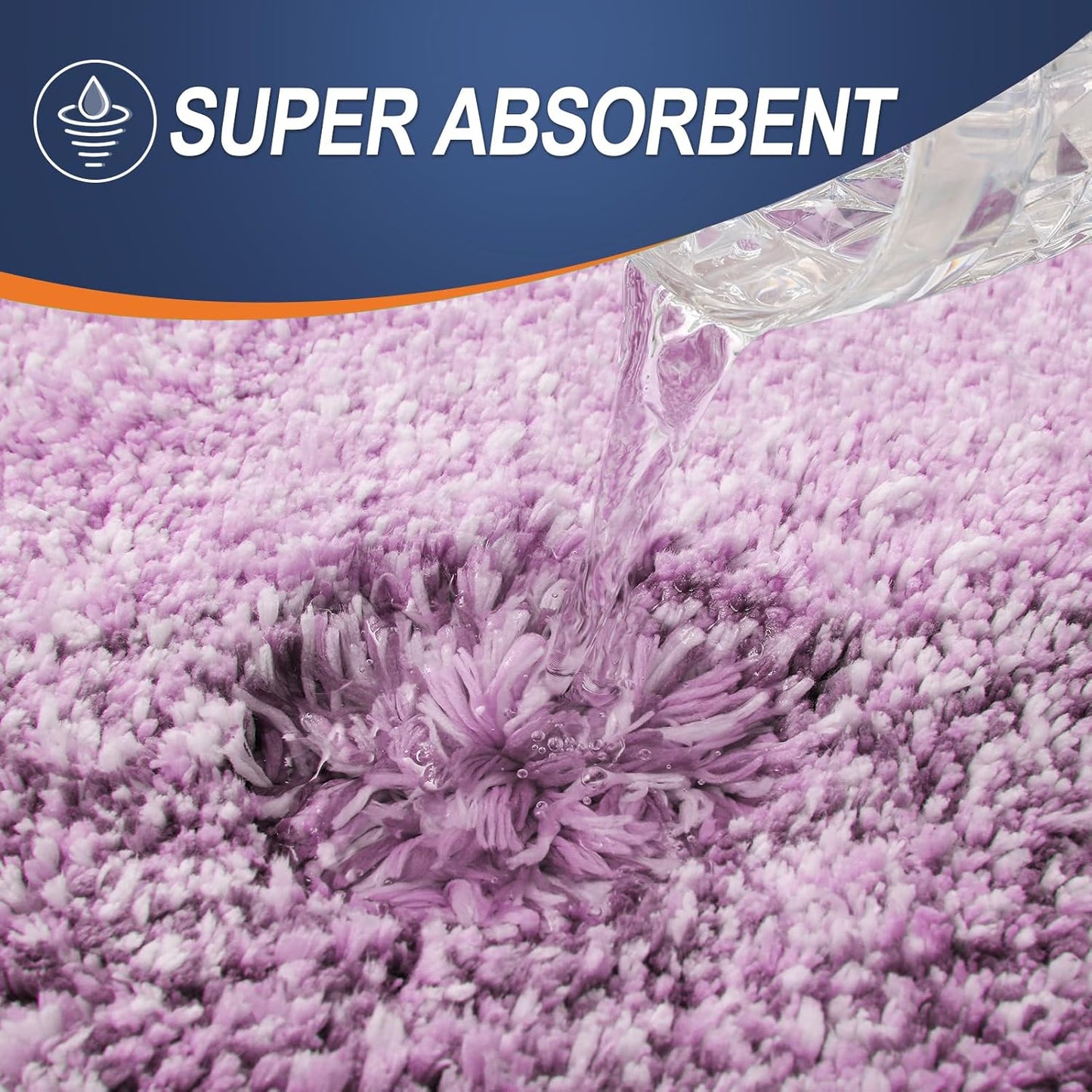 OLANLY Bathroom Runner Rug - Extra Soft Microfiber Mat with Rubber Backing | 70x24 Inches, Quick Dry, Pinkish-Purple