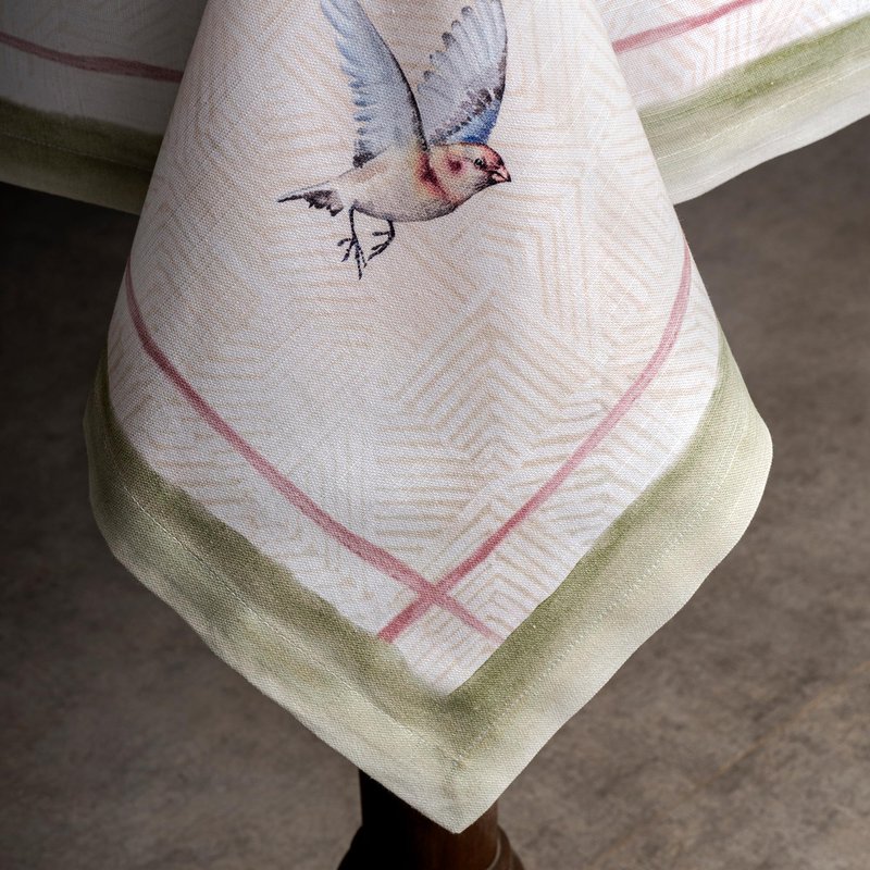 Maison d' Hermine Table Cloth Rectangle Table 100% Cotton 70 x 90 Inches Tablecloth Reusable Decorative for Dining Kitchen Room Farmhouse Home Gifts for Mothers Day Spring Summer - Flying Birds