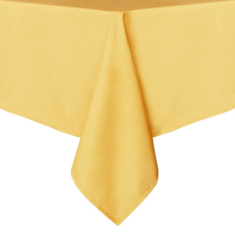 sancua Square Tablecloth - 60 x 60 Inch - Stain and Wrinkle Resistant Washable Polyester Table Cloth, Decorative Fabric Table Cover for Dining Tables, Buffet Parties and Camping, Yellow