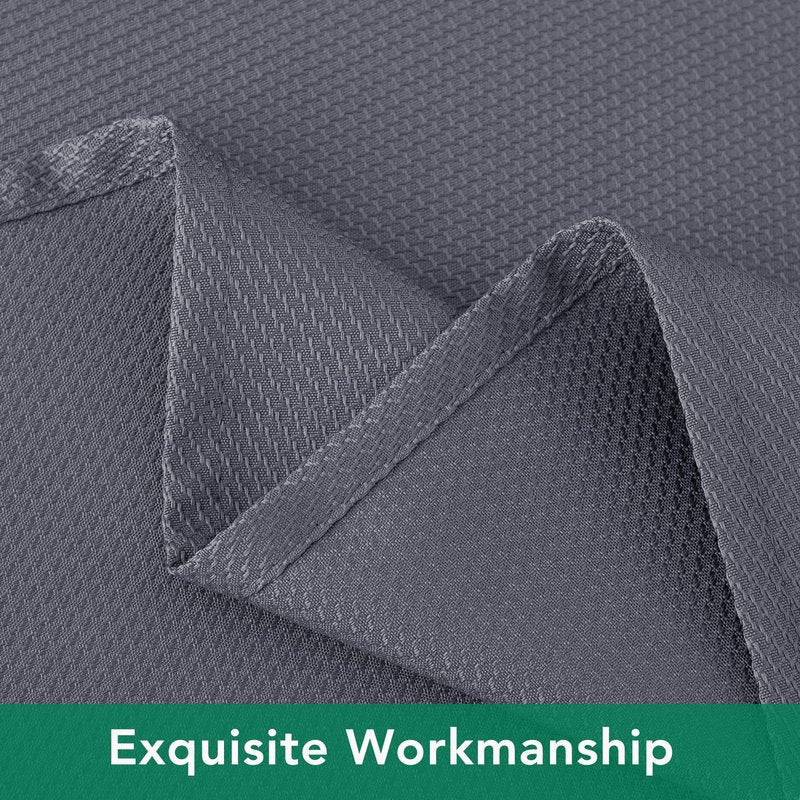Biscaynebay Textured Fabric Round Tablecloths 90", Dark Grey Water Resistant Washable Table Cloths Circle Folding Table Covers Linen for Dining, Kitchen, Wedding, Parties, etc