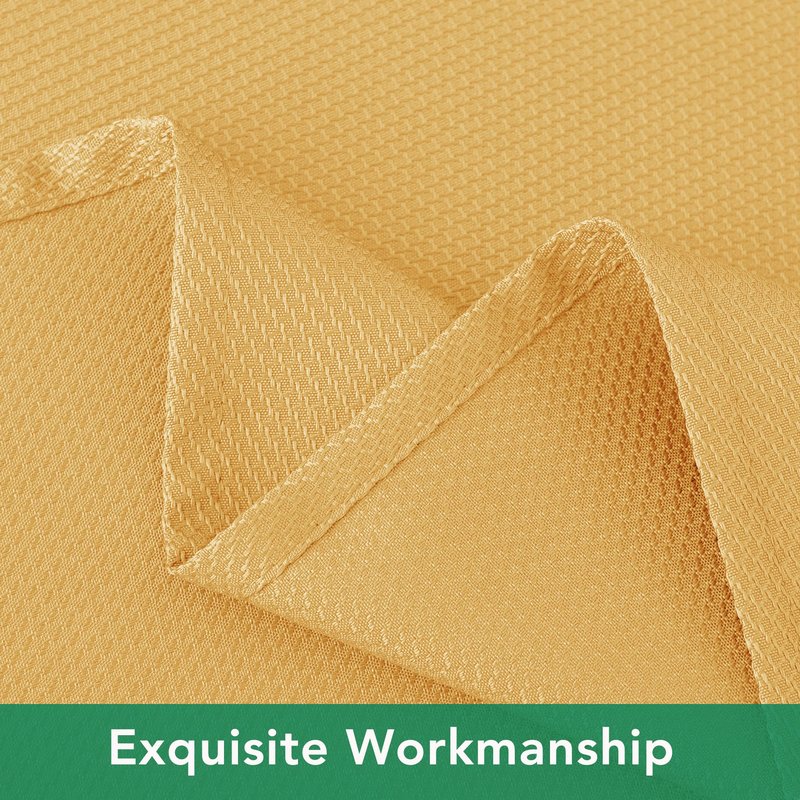 Biscaynebay Fall Tablecloth Textured Fabric Round Tablecloths 60" for Tables diameters from 28" to 48", Fall Gold Thanksgiving Autumn Harvest Water Resistant Table Cover for Kitchen, Dining, Party