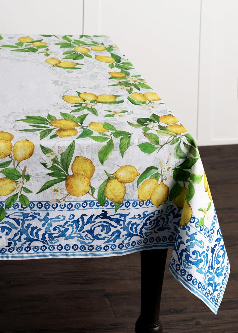 Maison d' Hermine Table Cloth Rectangle Table 100% Cotton 54 x 72 Inches Tablecloth Reusable Decorative for Dining Kitchen Room Farmhouse Home Gifts for Mothers Day Spring Summer - Cedrat