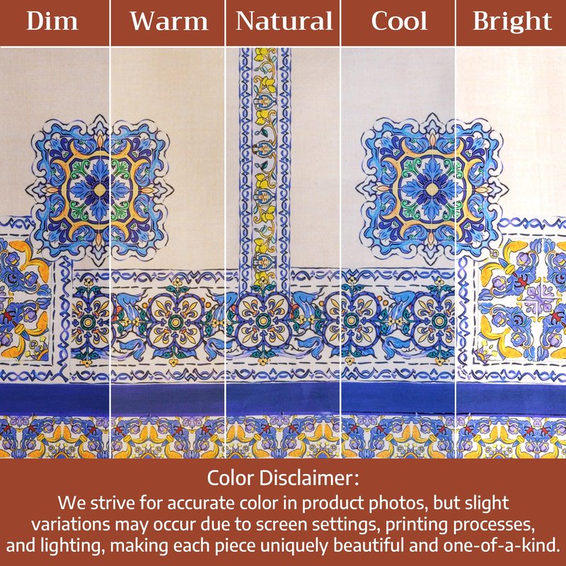 Maison d' Hermine Premium Table Cloth Rectangle Table 100% Combed Cotton 120 x 70 Inches Tablecloth Reusable Decorative for Dining Room, Farmhouse, Home, Party, Festive & Wedding - Sciacca