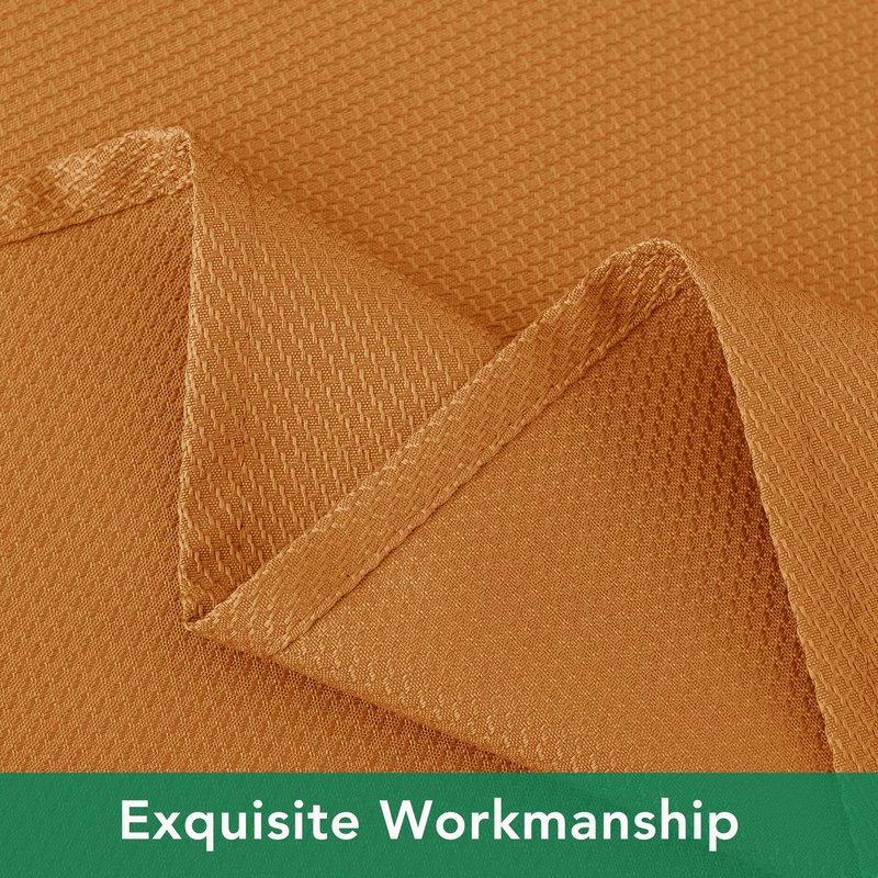 Biscaynebay Fall Tablecloth Textured Fabric Round Tablecloths 90", Bronze Thanksgiving Autumn Harvest Water Resistant Fabric Tablecloths for Kitchen, Dining, Wedding, Parties Machine Washable
