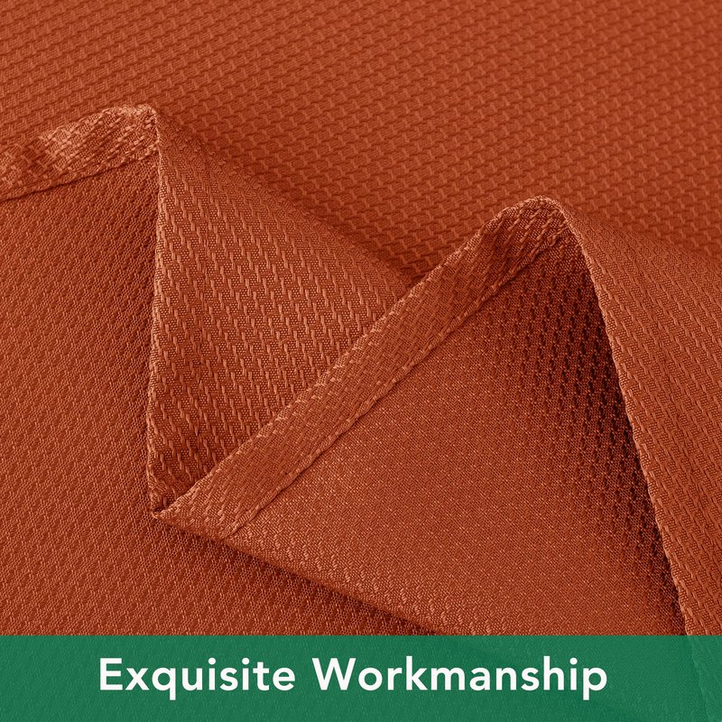Biscaynebay 2 Pack Textured Fabric Round Tablecloths 60'' for Tables diameters from 28" to 48", Rust Table Cloth Water Resistant Small Circle Folding Table Covers for Dining Kitchen Wedding Parties