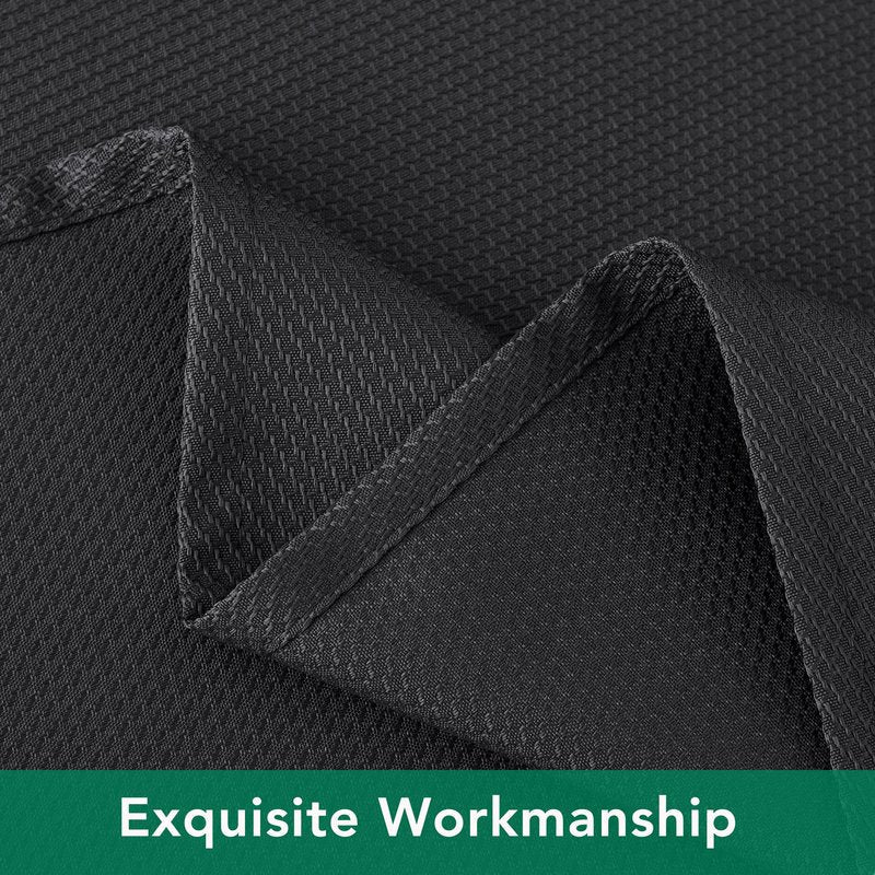 Biscaynebay Textured Fabric Tablecloths 52x70 Rectangular, Black Water Resistant Spill Proof Tablecloths for Dining, Kitchen, Wedding and Parties, Machine Washable