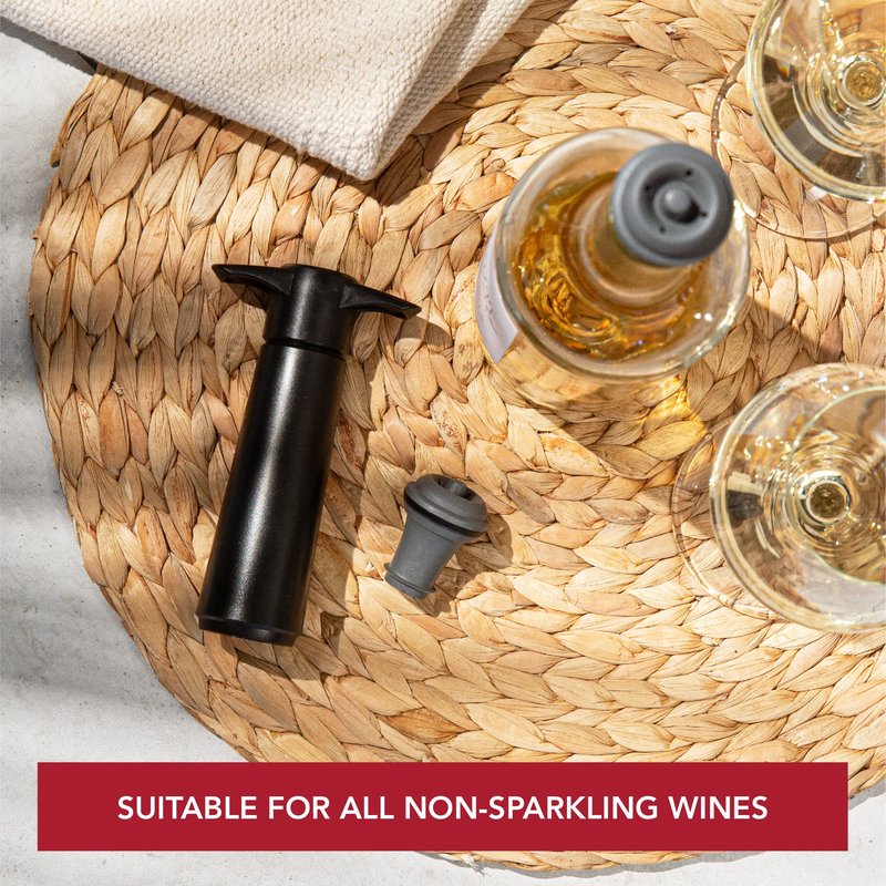 Vacu Vin Wine Saver Vacuum Stoppers – Set of 10 – Airtight Seal for Opened Bottles – Preserves Wine Freshness Up to 10 Days – Reusable & Dishwasher Safe – Compatible with Vacu Vin Wine Saver Pump