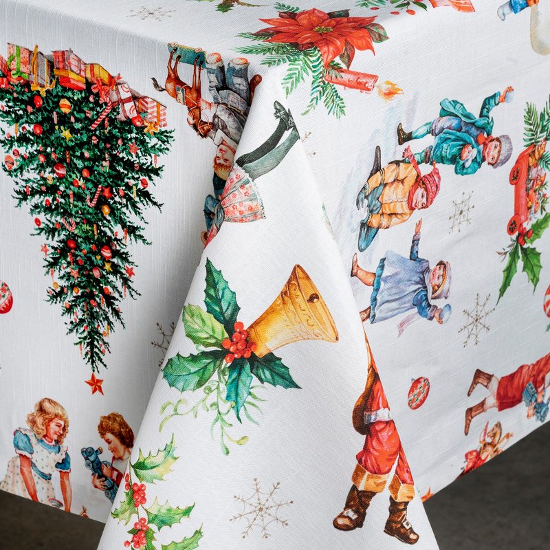 Maison d' Hermine Table Cloth Square Table 100% Cotton 60 x 60 Inches Fall Tablecloth Reusable Everyday Use for Thanksgiving Christmas Decorations Dining Farmhouse Party (Chromo)