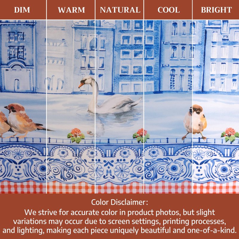 Maison d' Hermine Table Cloth Rectangle Table 100% Cotton 70 x 120 Inches Tablecloth Reusable Decorative for Dining Kitchen Room Farmhouse Home Gifts for Mothers Day Spring Summer - Amsterdam Canals
