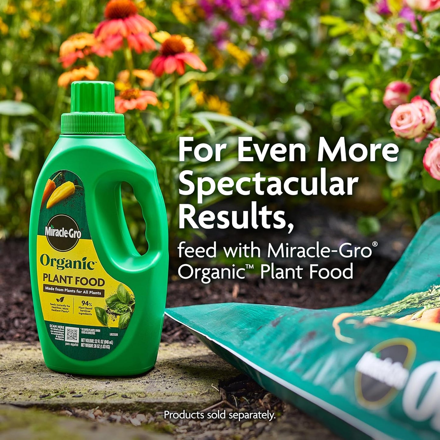 Miracle-Gro Organic Outdoor Potting Mix - Premium Soil for Container Plants | Quick-Release Fertilizer, 16 qt.