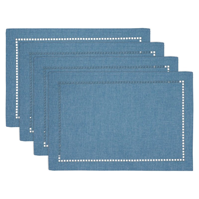 Laser-Cut Hemstitch Placemats (Set of 4)