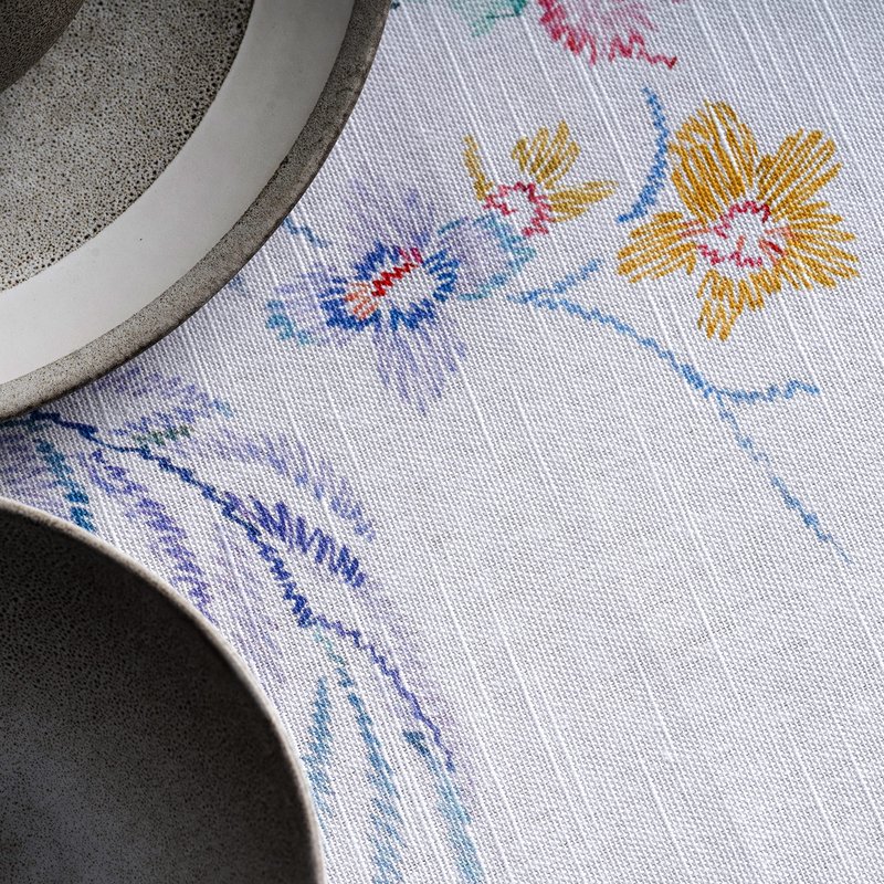 Maison d' Hermine Table Cloth Rectangle Table 100% Cotton 60 x 120 Inches Tablecloth Reusable Decorative for Dining Kitchen Room Farmhouse Home Gifts for Mothers Day Spring Summer - Paradise Island
