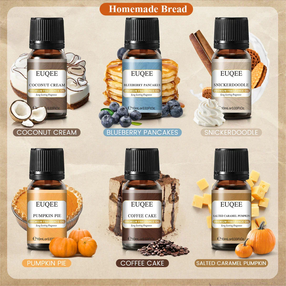 Unisex EUQEE 6pcs Fragrance Oil Gift Set