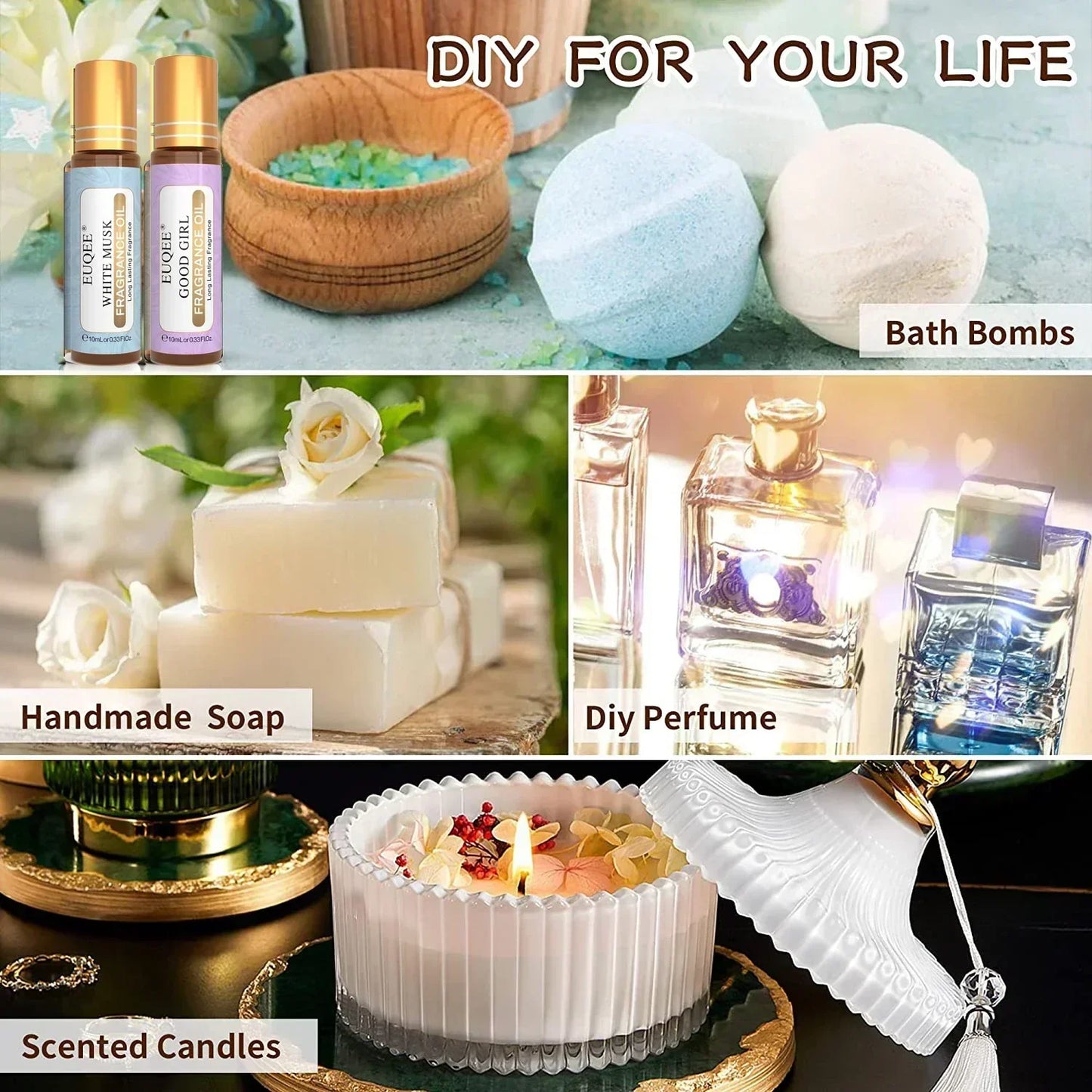 Unisex EUQEE 6pcs Fragrance Oil Set